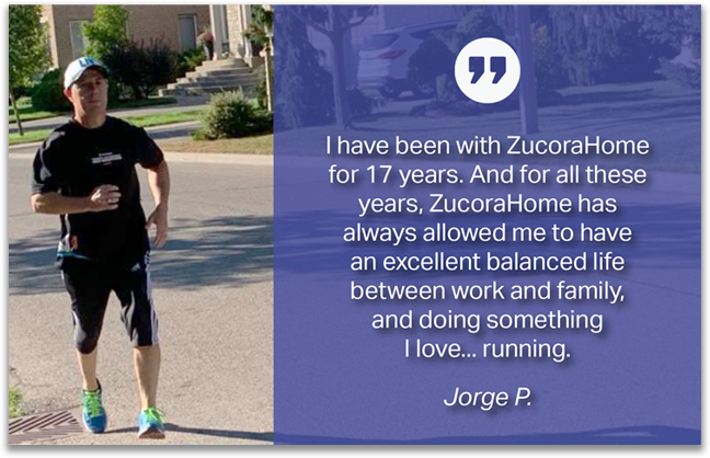 Jorge's picture in sports gear while running.